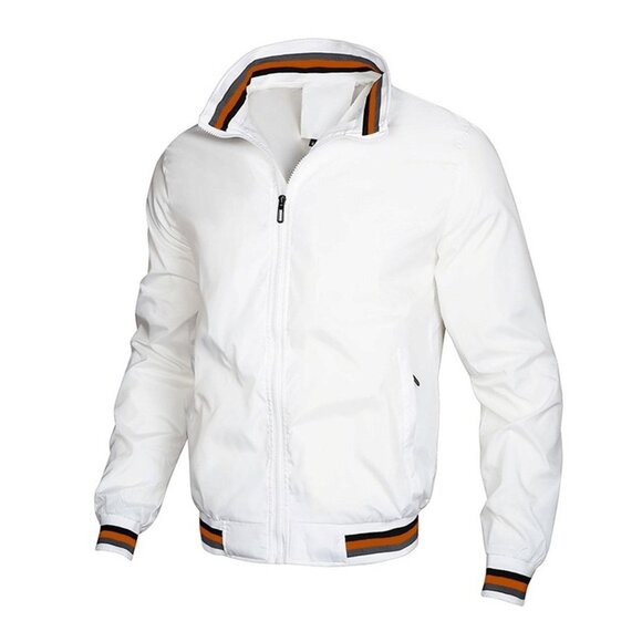 Varsity‎ Bomber Jacket Casual Jacket Zip Up Lightweight Sport - Picture 1 of 8